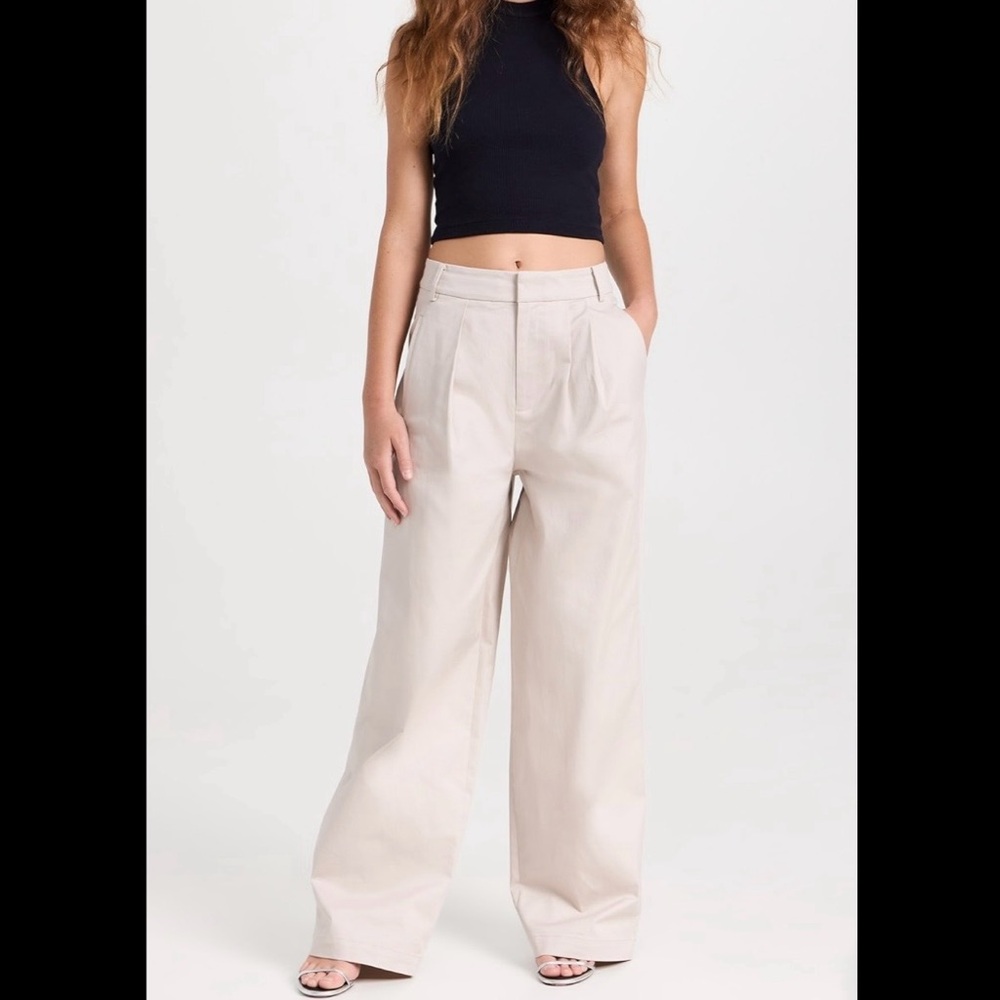 NWT Tibi Chino Stella Pant in Stone - Size 6